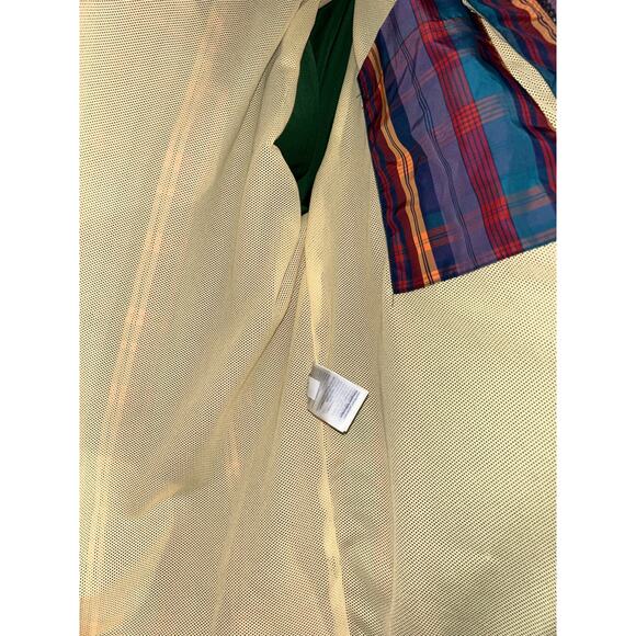 LACOSTE Live Madres Sporty Unisex Checkered Plaid Windbreaker Jackets Hoodie - Picture 7 of 14